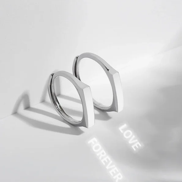 Secret Projection Couple Ring I Love You